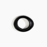 Dinosaur Designs Medium Rock Bangle in Black Colour resin with Wide Fit