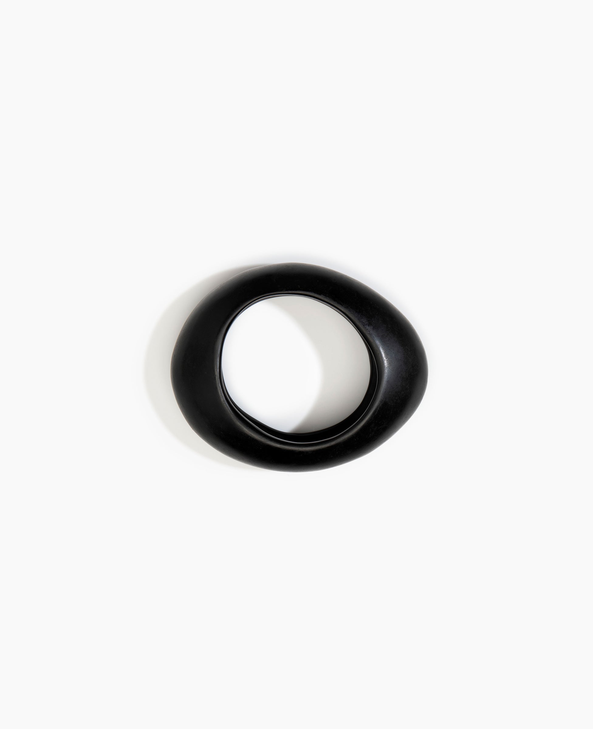 Dinosaur Designs Medium Rock Bangle in Black Colour resin with Wide Fit