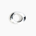 Dinosaur Designs Medium Rock Bangle in White Marble Colour resin with Wide Fit