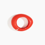 Dinosaur Designs Large Rock Bangle in Poppy Colour resin with Wide Fit