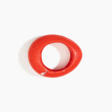 Dinosaur Designs Large Rock Bangle in Poppy Colour resin with Wide Fit