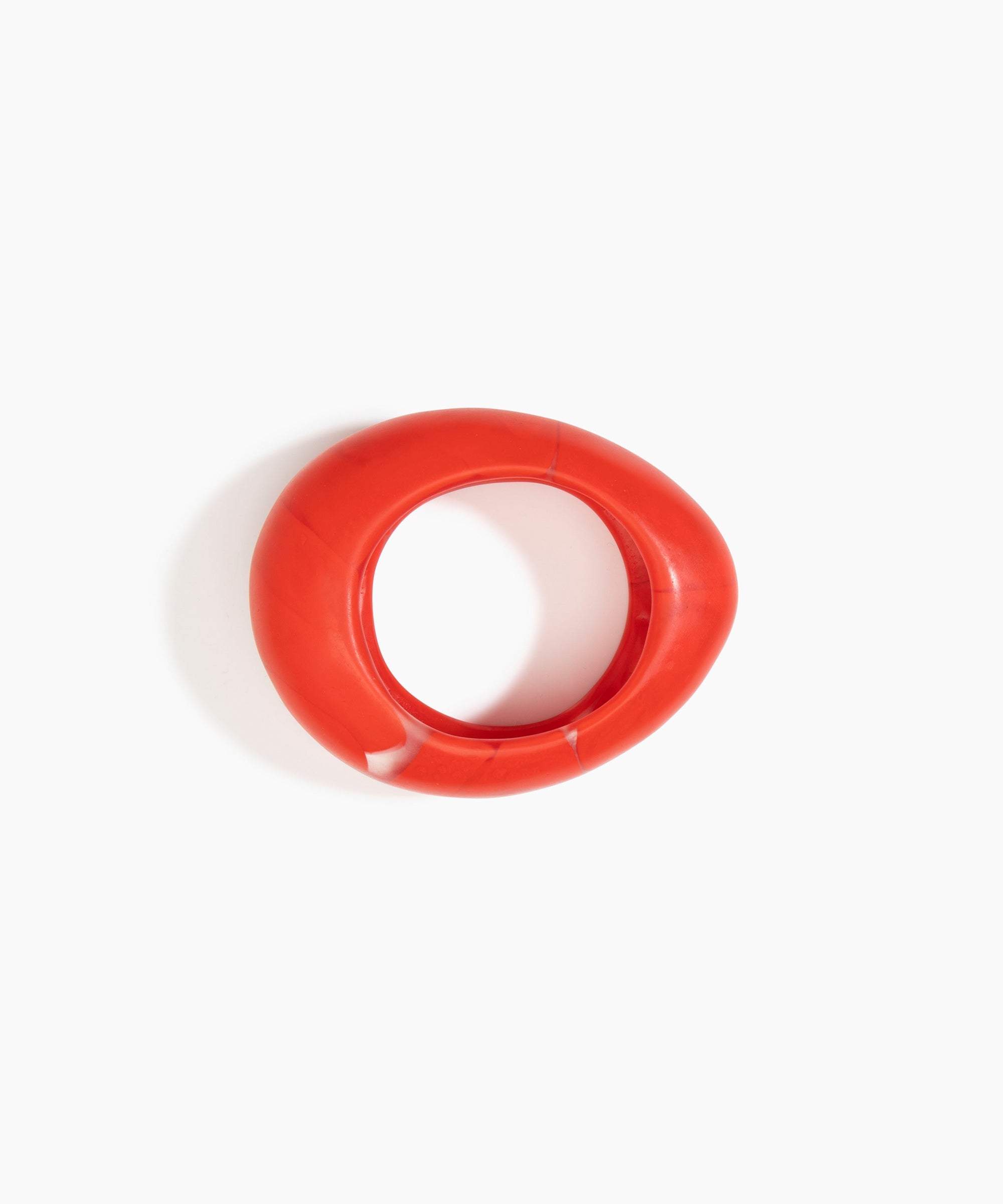 Dinosaur Designs Large Rock Bangle in Poppy Colour resin with Wide Fit