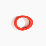Dinosaur Designs Small Rock Bangle in Poppy Colour resin with Wide Fit