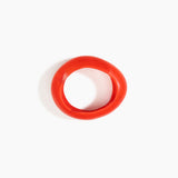 Dinosaur Designs Medium Rock Bangle in Poppy Colour resin with Wide Fit