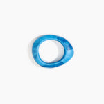 Dinosaur Designs Small Rock Bangle in Sky Colour resin with Wide Fit