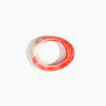 Dinosaur Designs Small Rock Bangle in Strawberry Colour resin with Wide Fit