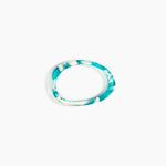 Dinosaur Designs Rock Wishbone Bangle in Lagoon Colour resin with Wide Fit