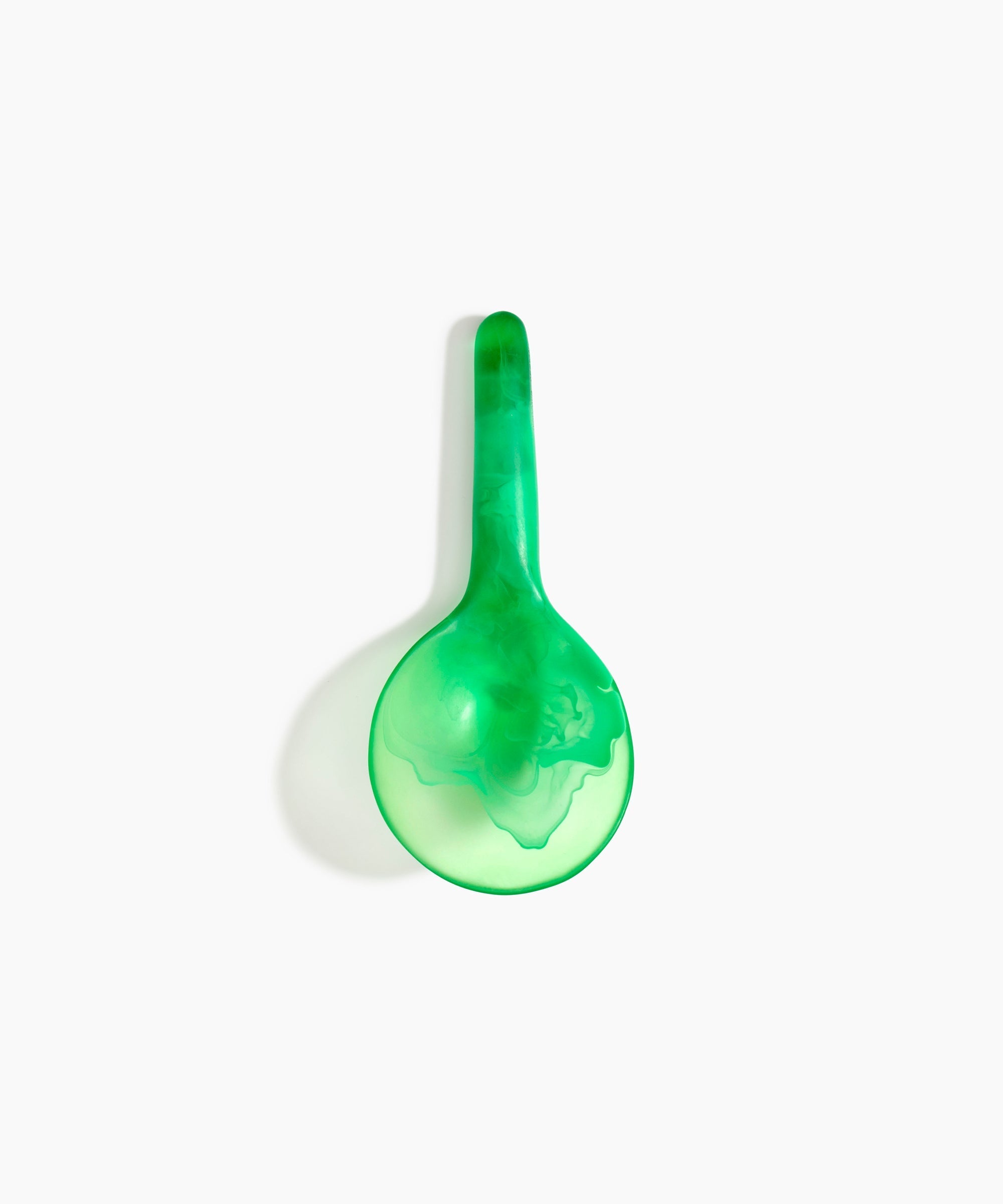Dinosaur Designs Large Round Spoon in Leaf Colour resin