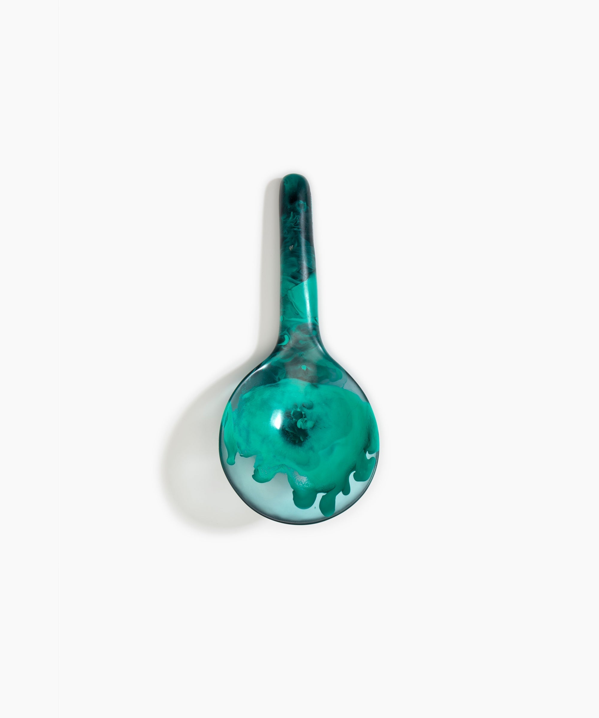 Dinosaur Designs Large Round Spoon in Mineral Swirl Colour resin