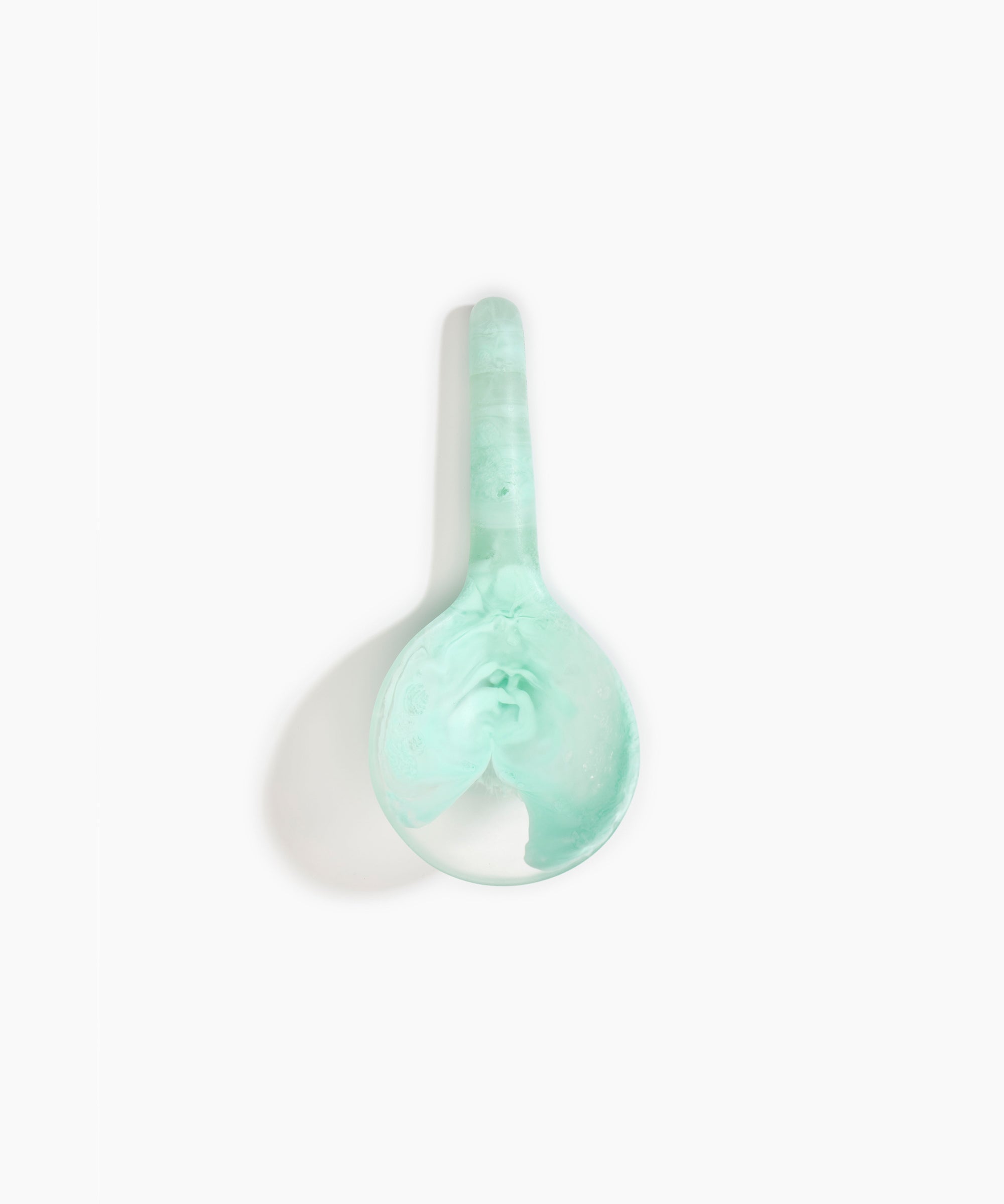 Dinosaur Designs Large Round Spoon in Mint Colour resin
