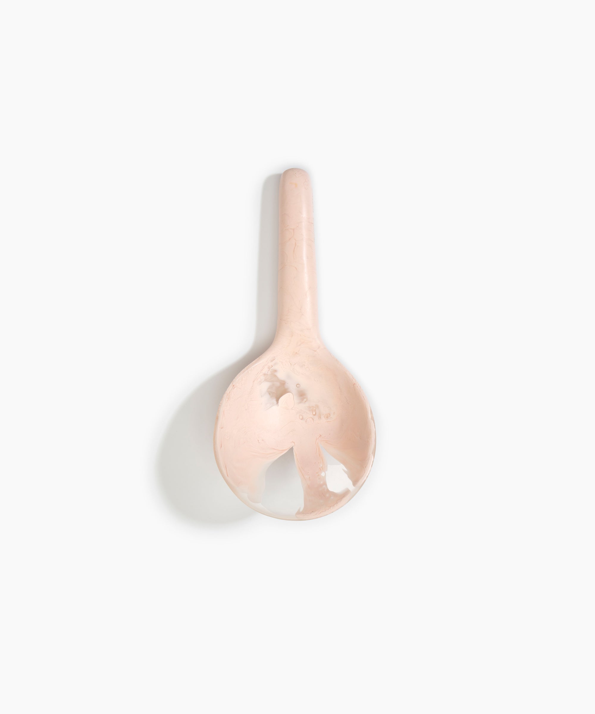 Dinosaur Designs Large Round Spoon in Rose Swirl Colour resin