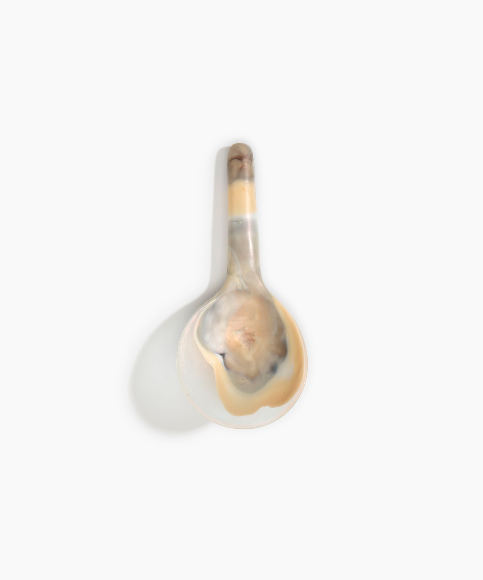 Dinosaur Designs Large Round Spoon in Sandy Pearl Colour resin