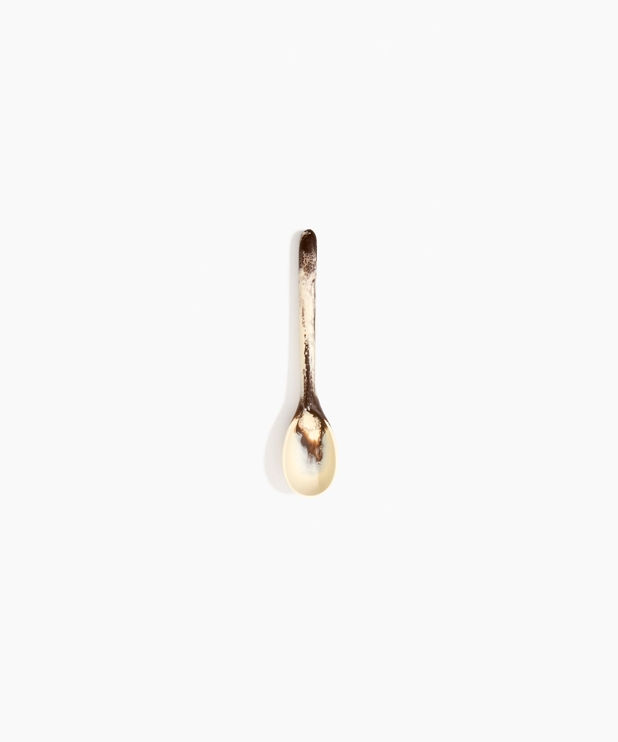 Dinosaur Designs Stone Spoon in Cappuccino Colour resin