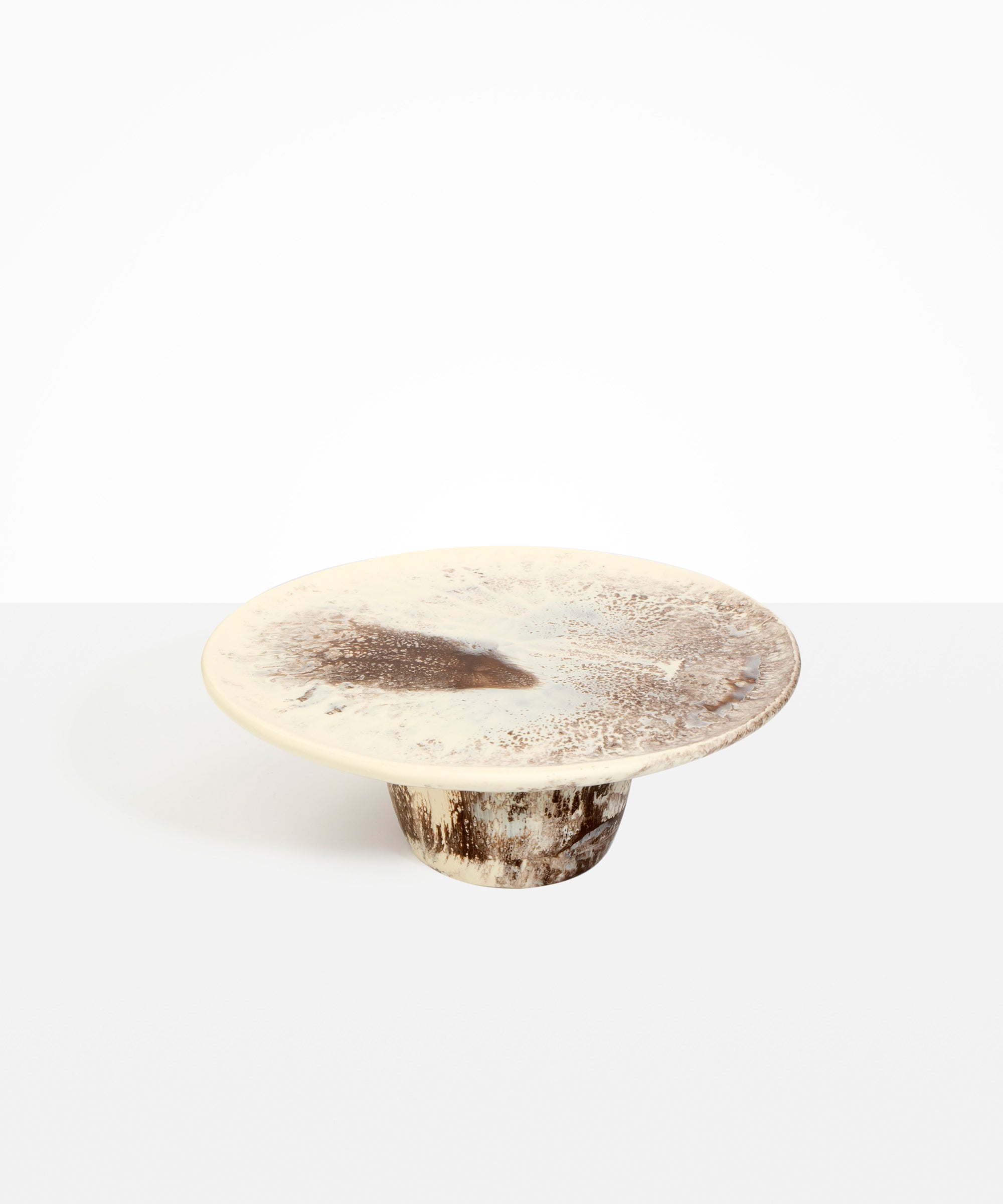 Dinosaur Designs Temple Cake Stand in Cappuccino Colour resin