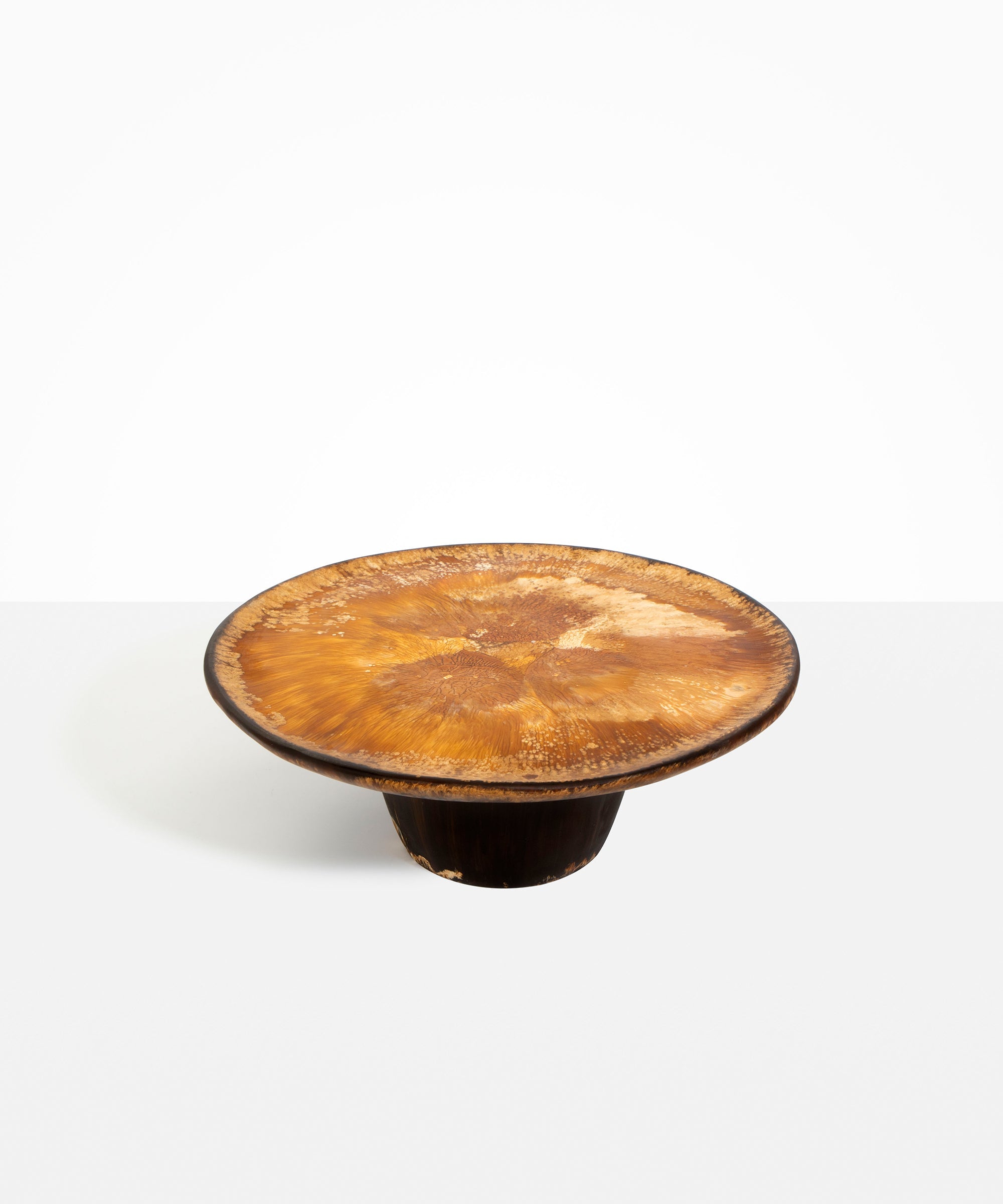 Dinosaur Designs Temple Cake Stand in Dark Horn Colour resin