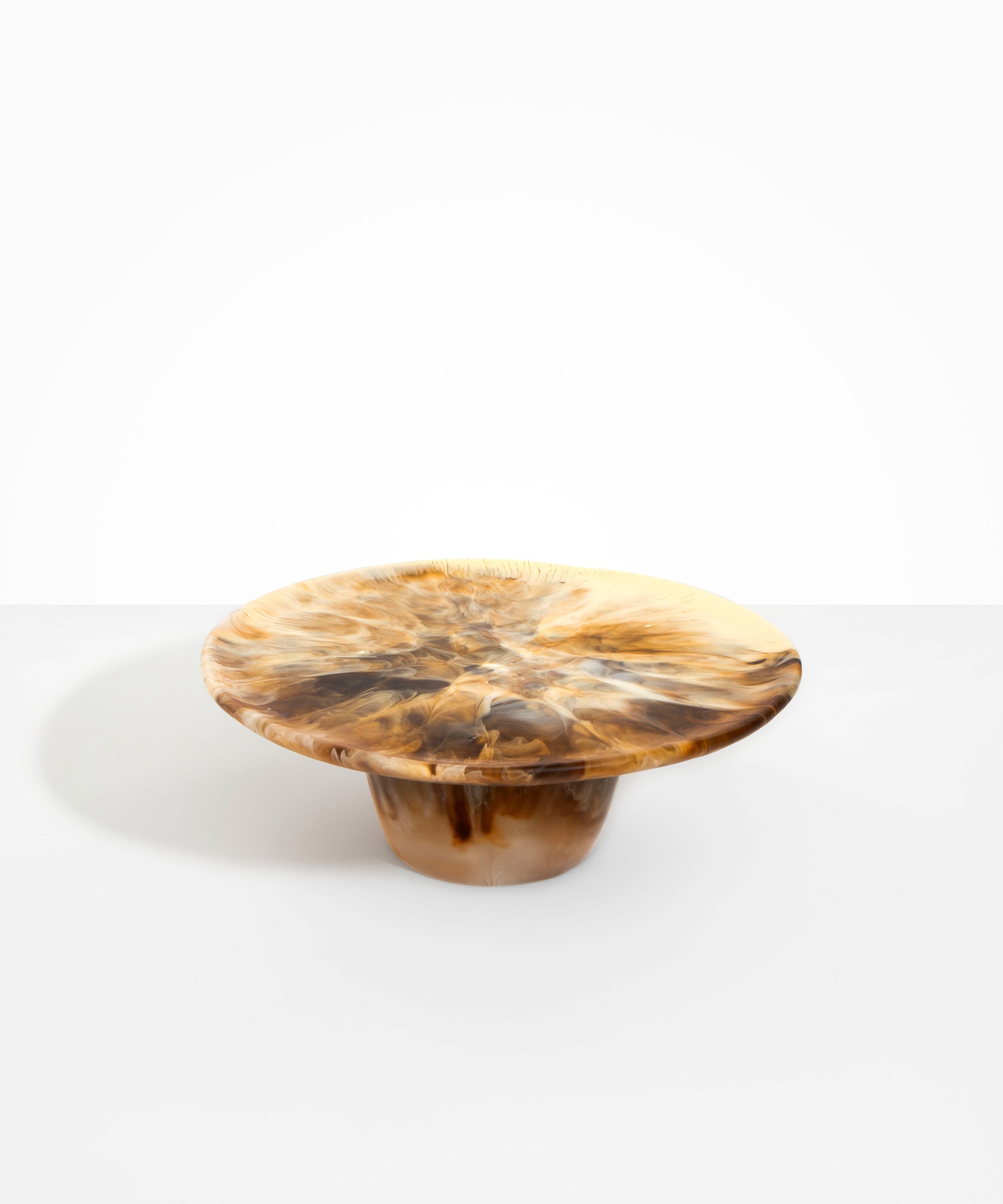 Dinosaur Designs Temple Cake Stand in Light Horn Colour resin