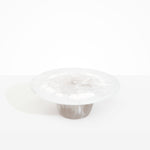 Dinosaur Designs Temple Cake Stand in Snow Swirl Colour resin