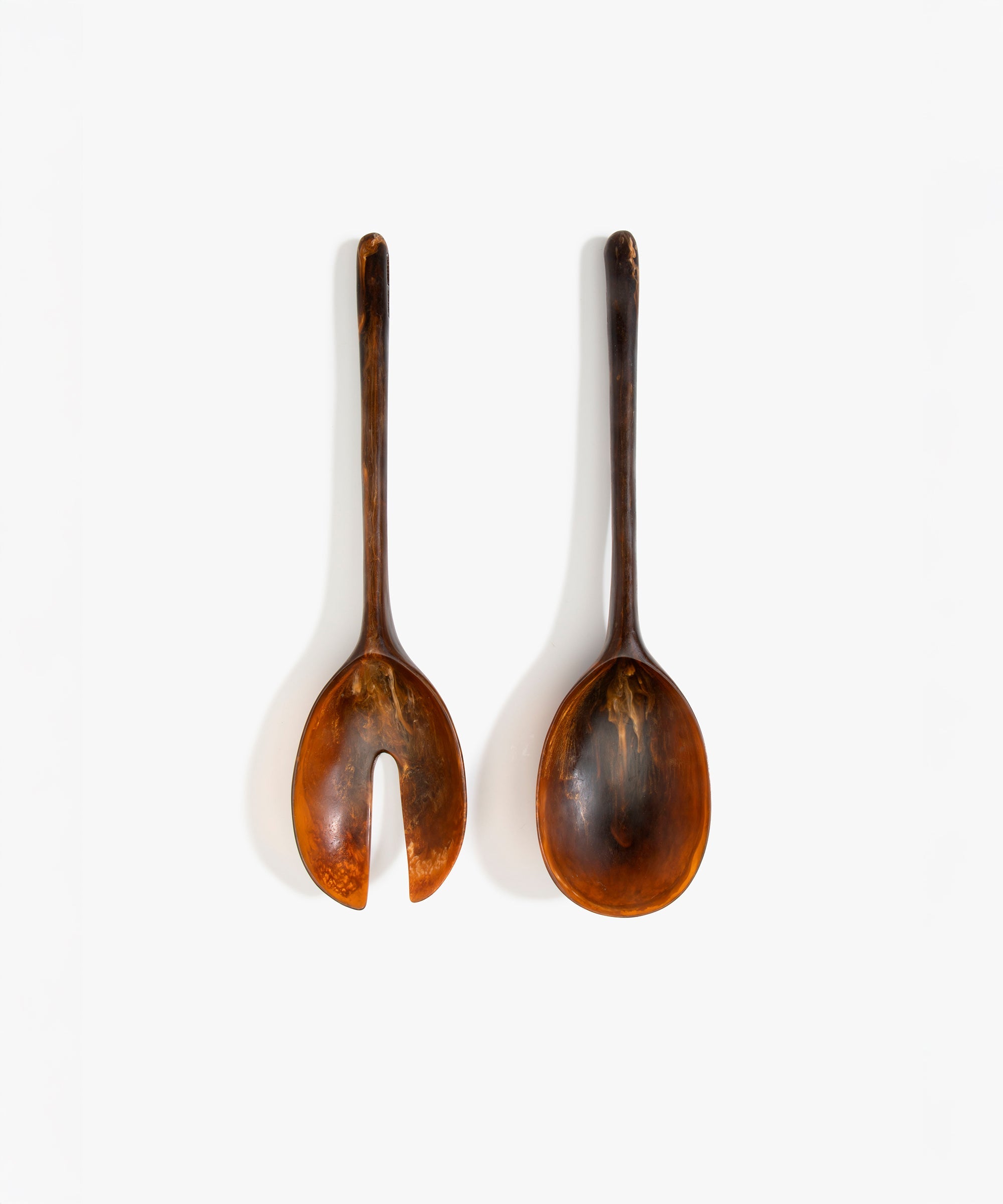 Dinosaur Designs Long Stone Servers in Dark Horn Colour resin