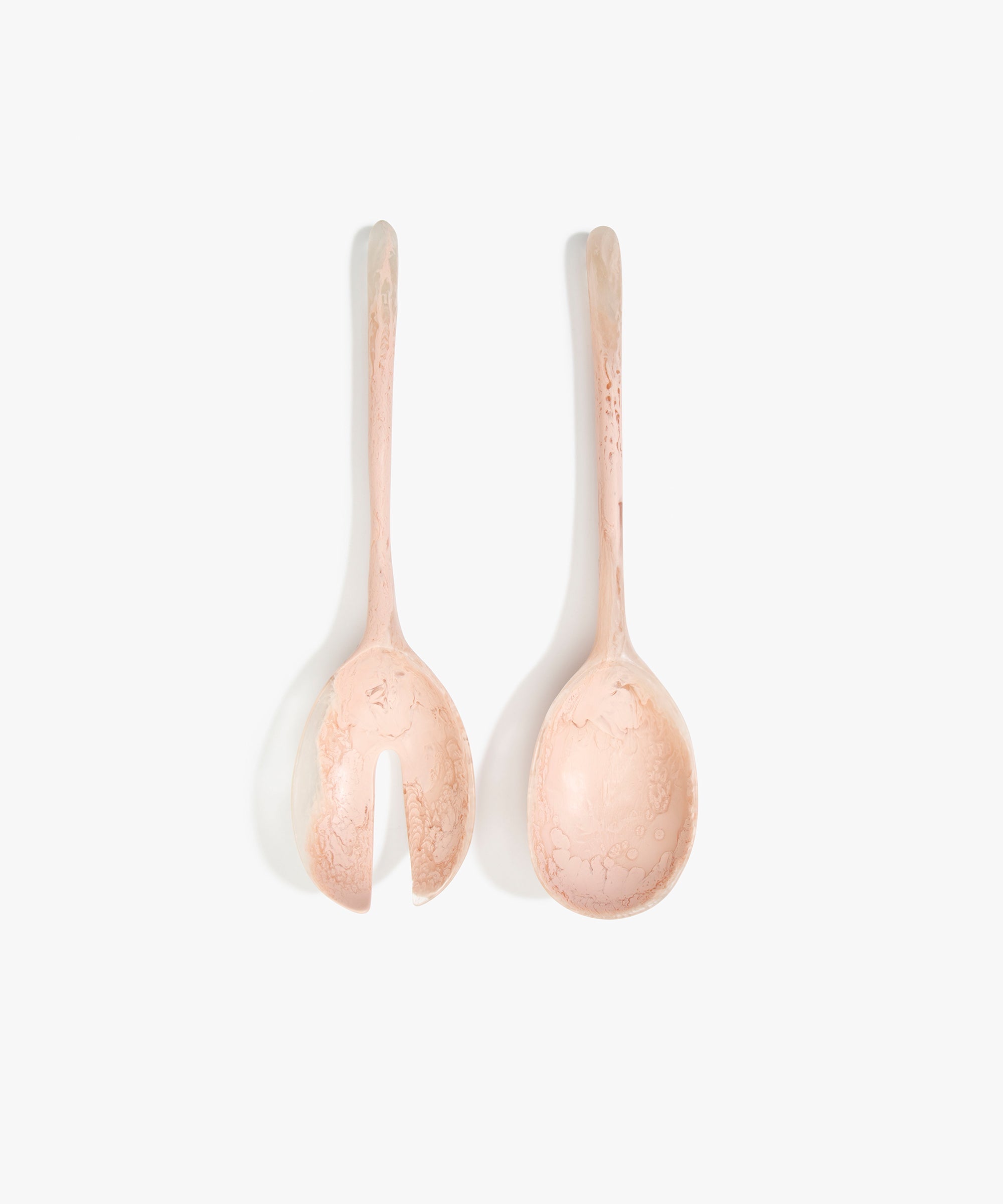 Dinosaur Designs Long Stone Servers in Rose Swirl Colour resin