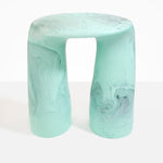 Dinosaur Designs Rock Tower Table in Mint Colour resin
