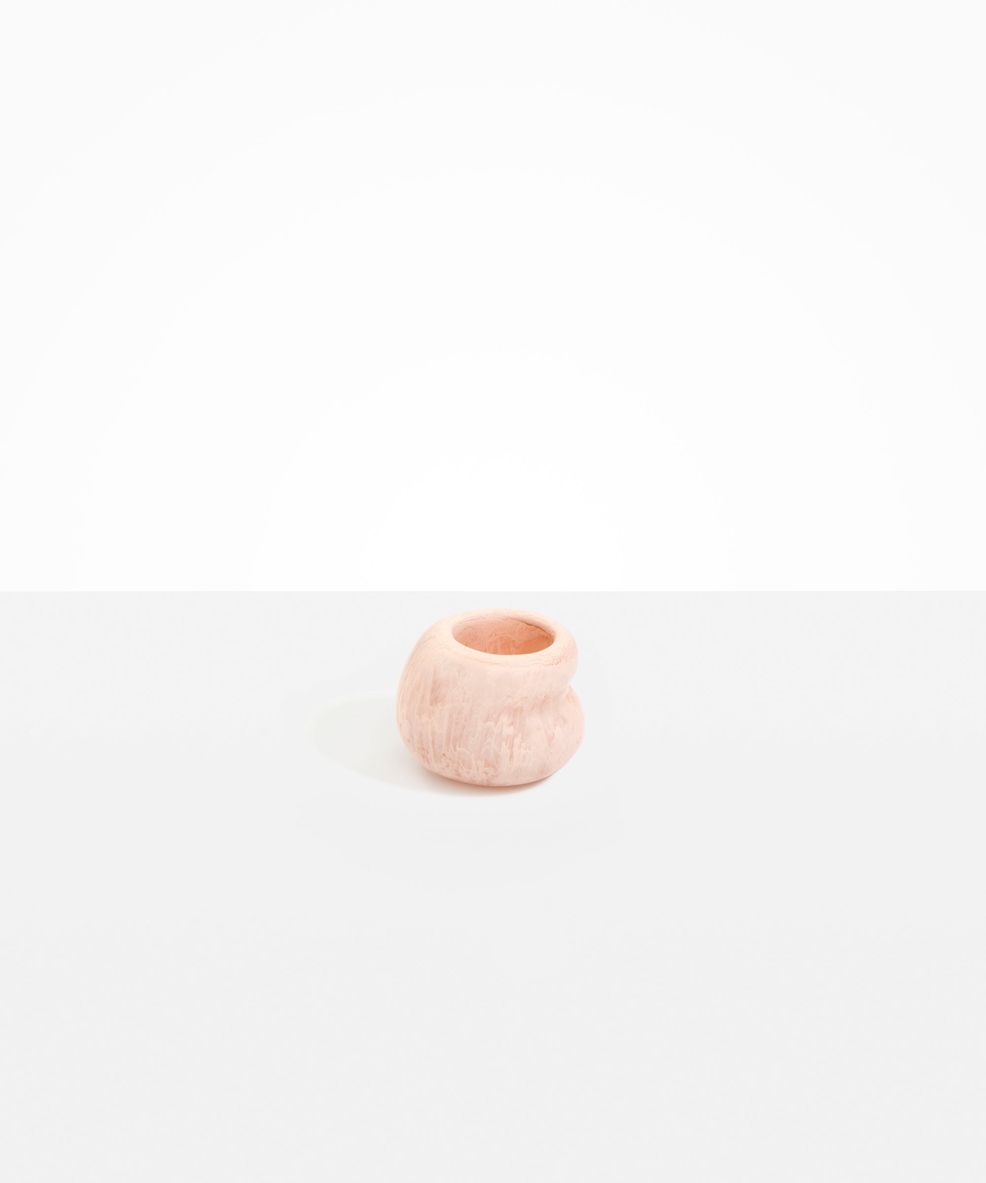 Dinosaur Designs Small Chestnut Vase in Rose Swirl Colour resin