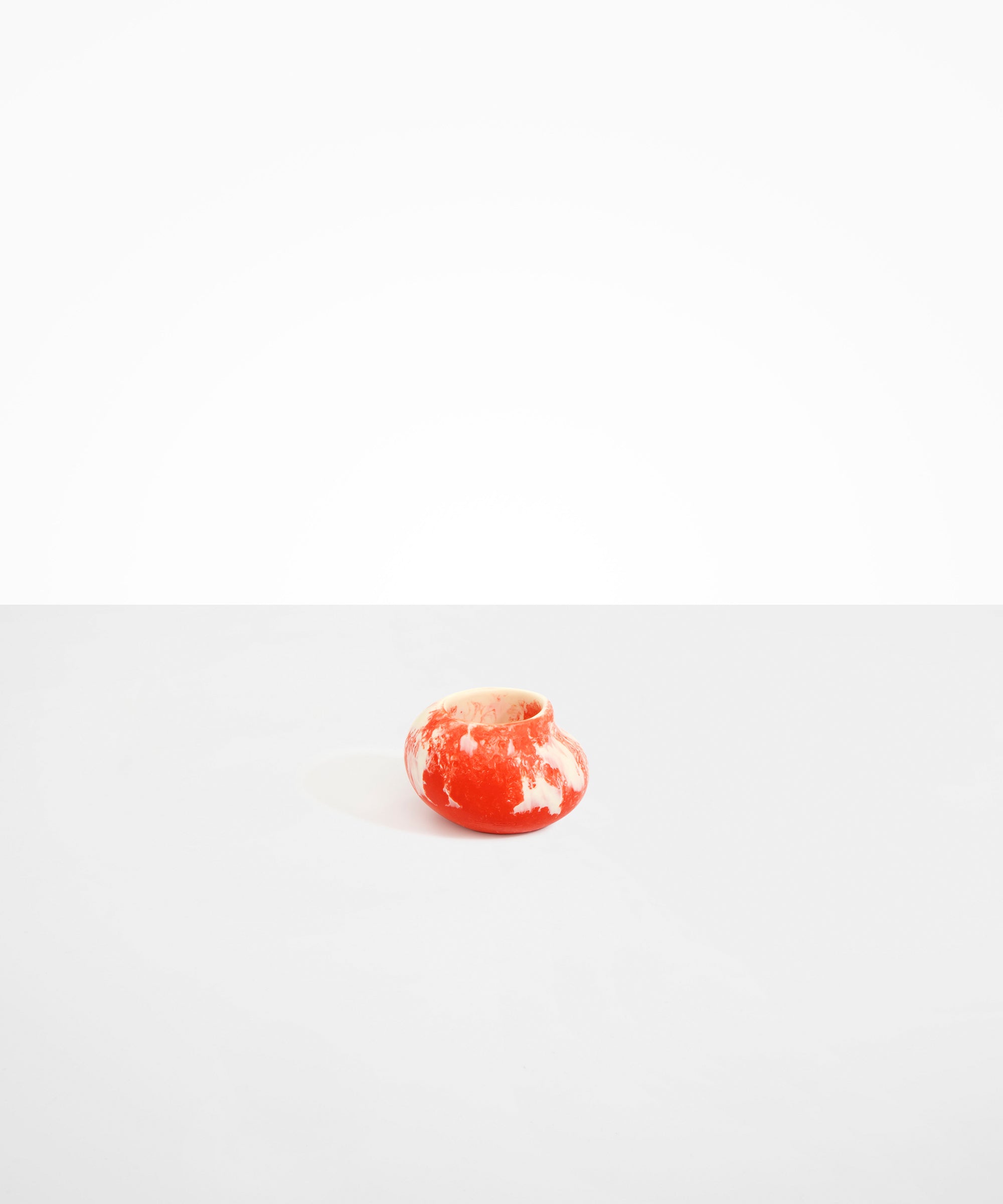 Dinosaur Designs Small Moss Vase in Strawberry Colour resin