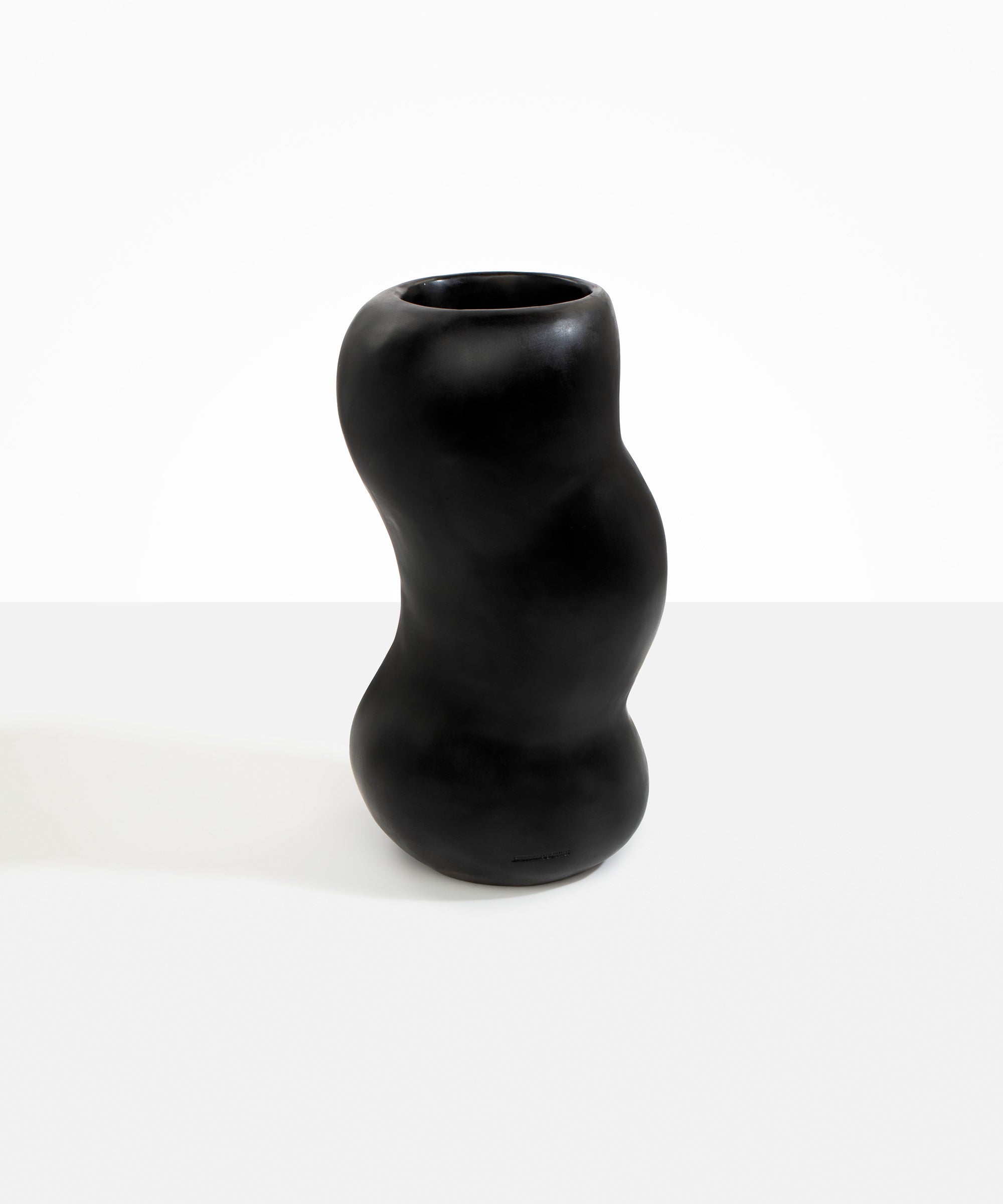 Dinosaur Designs Valley Vase in Black Colour resin