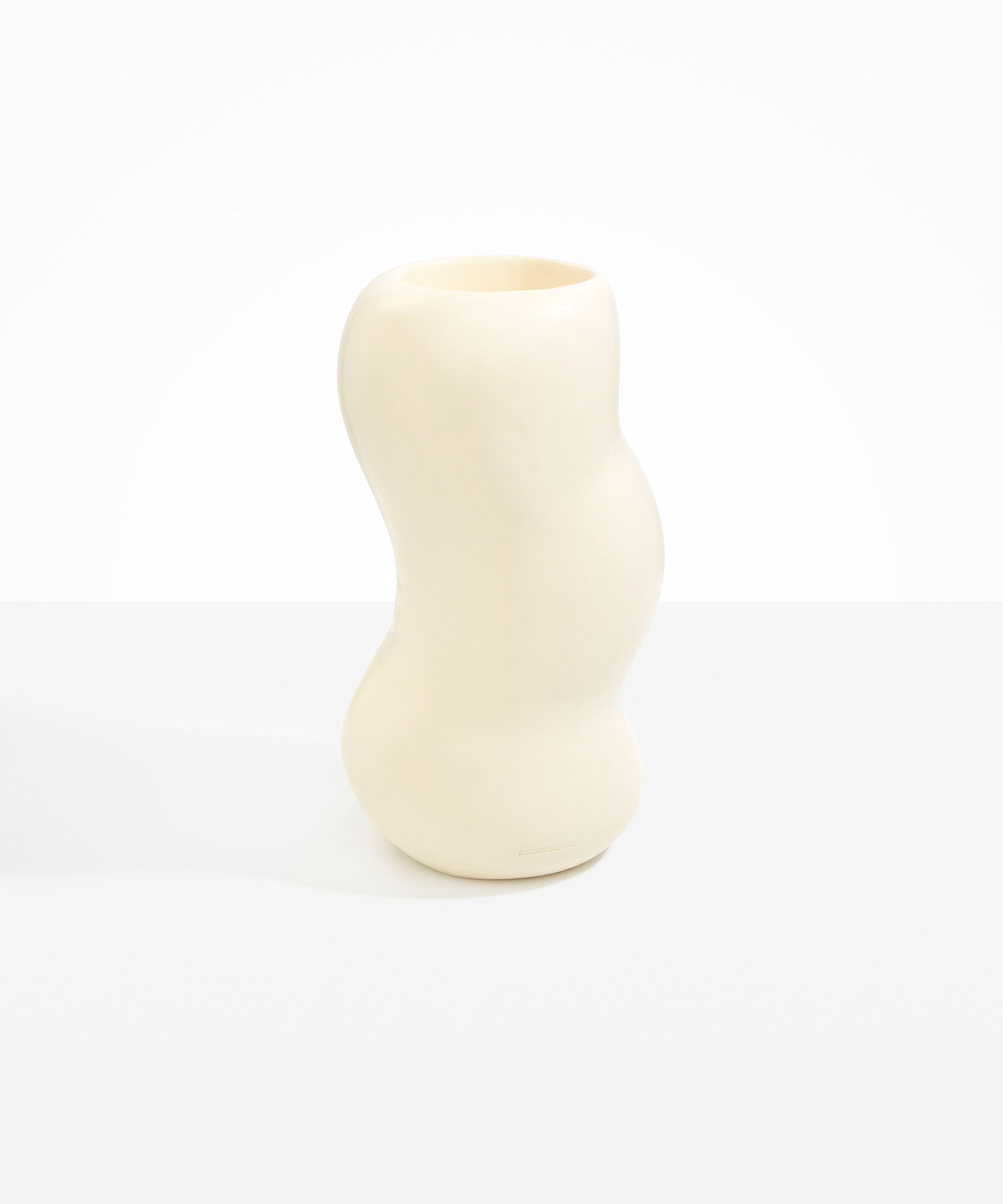 Dinosaur Designs Valley Vase in Cream Colour resin