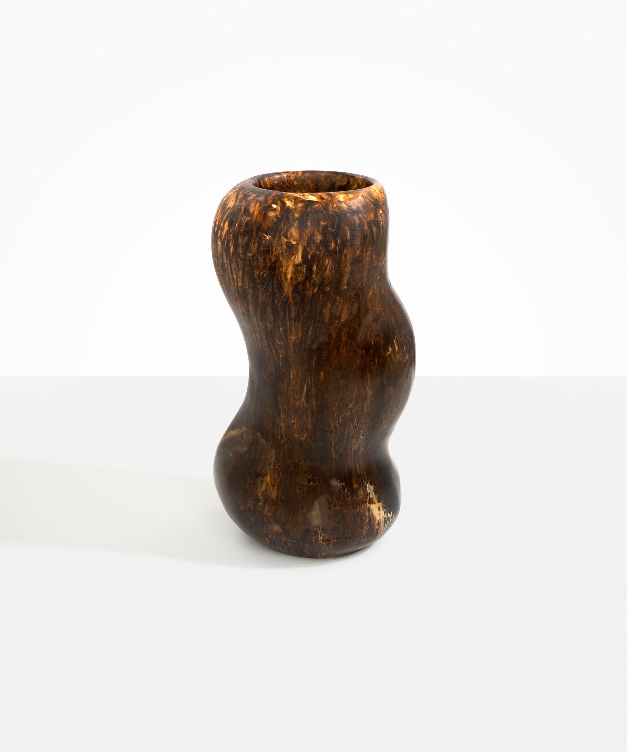Dinosaur Designs Valley Vase in Dark Horn Colour resin