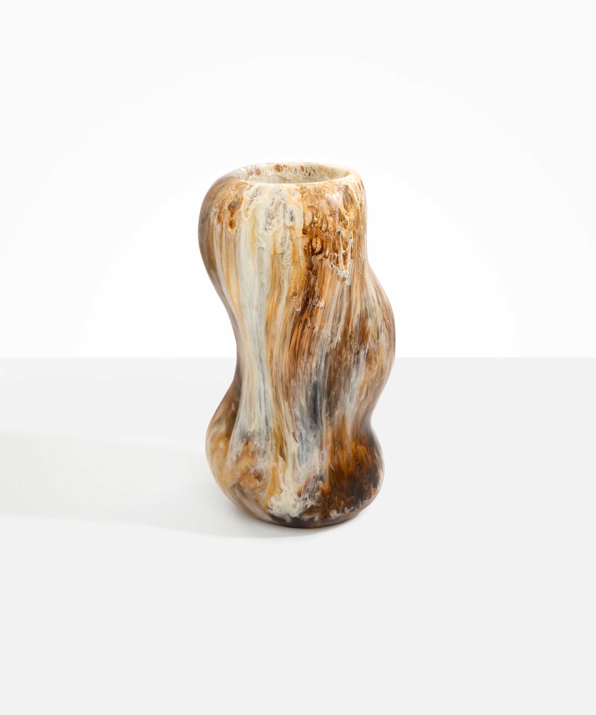 Dinosaur Designs Valley Vase in Light Horn Colour resin