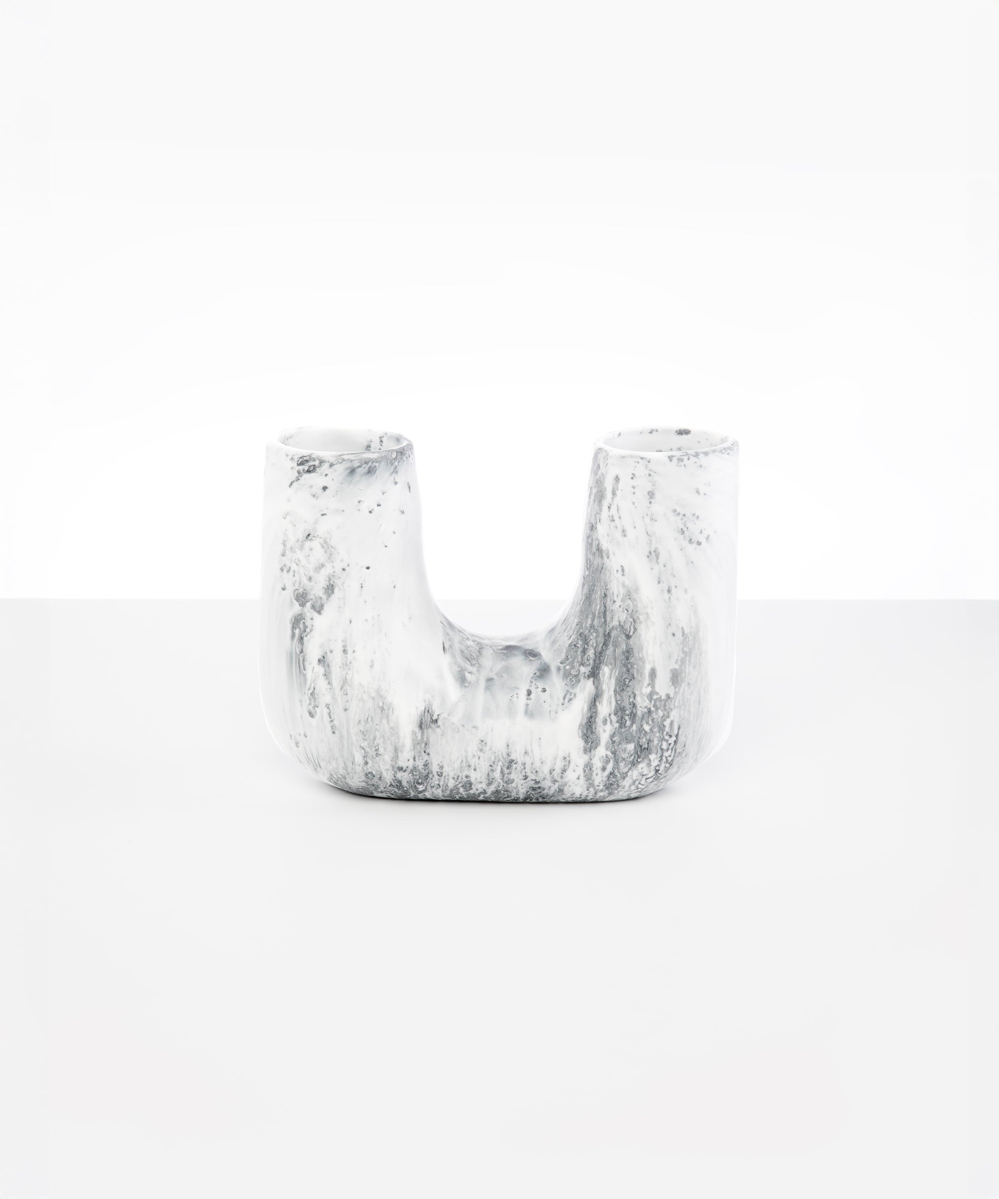 Dinosaur Designs Medium Branch Vase in White Marble Colour resin