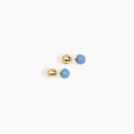 Dinosaur Designs Ball Stud Earrings in Sky Colour resin with Nano-Coated Brass Material