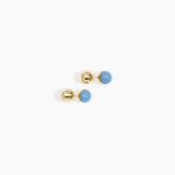 Dinosaur Designs Ball Stud Earrings in Sky Colour resin with Nano-Coated Brass Material