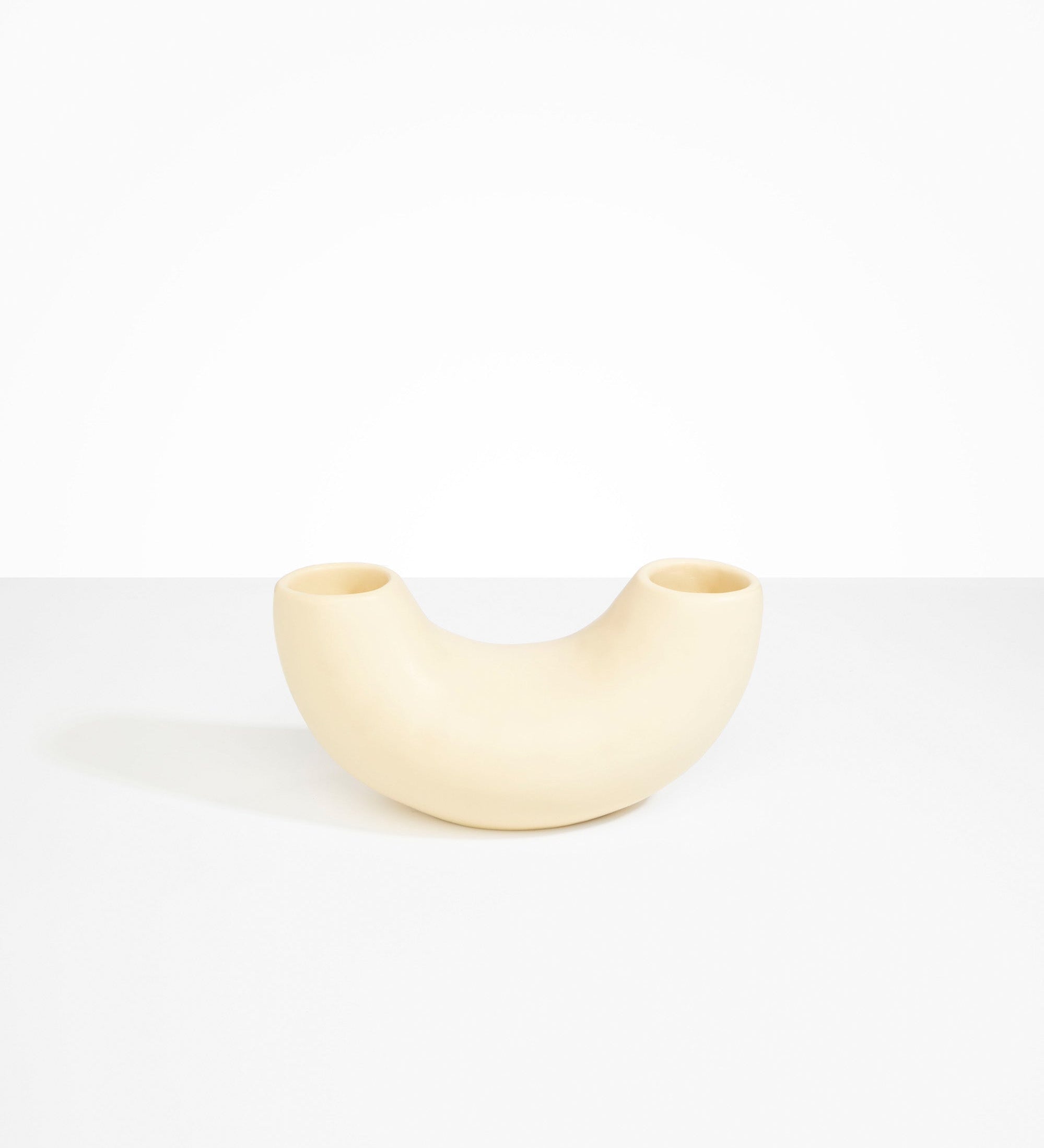 Dinosaur Designs Medium Horn Vase Vases in Cream Colour resin