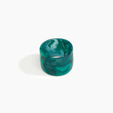 Dinosaur Designs Long Band Bangle in Mineral Swirl Colour resin with Regular Fit