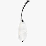 Dinosaur Designs Pebble Keyring Keychains in White Marble Colour resin 