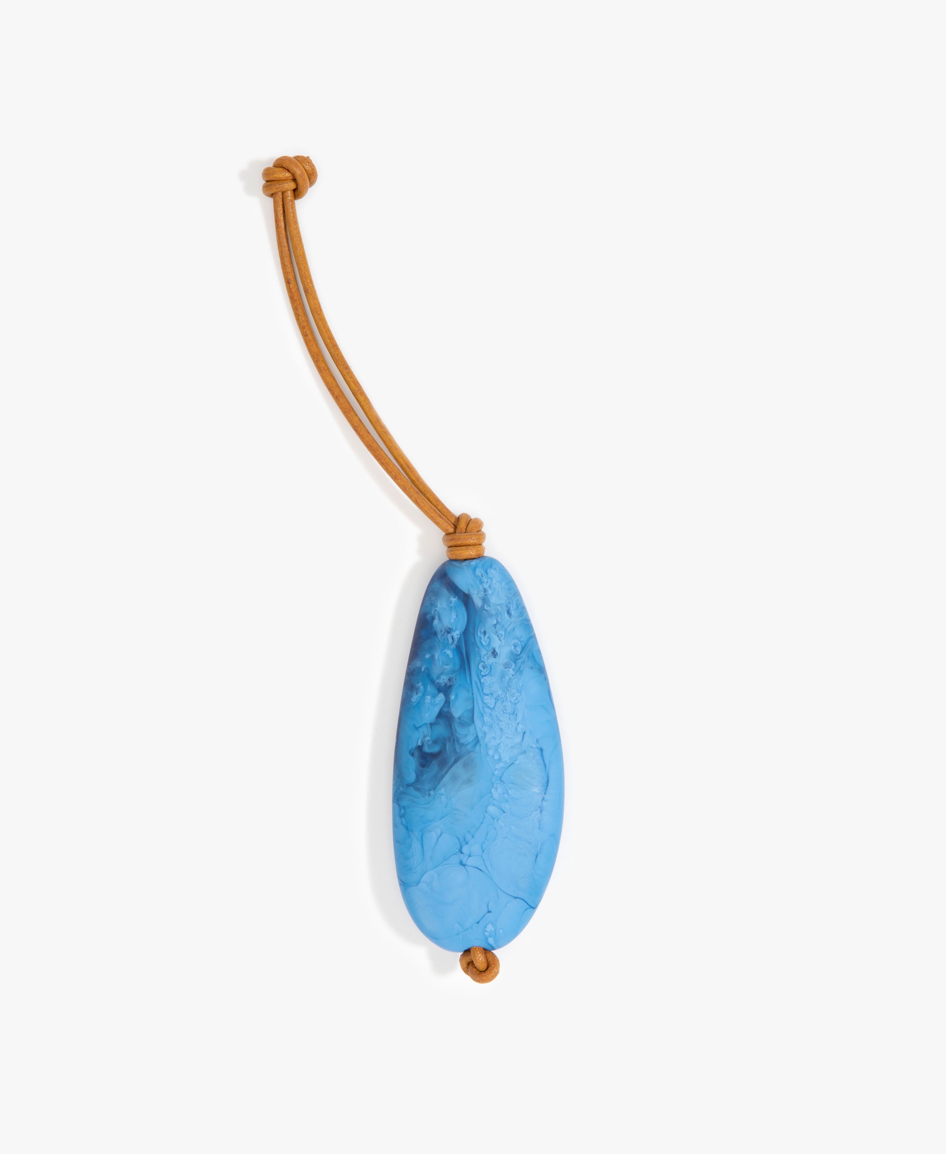 Dinosaur Designs Pebble Keyring Keychains in Sky Colour resin 