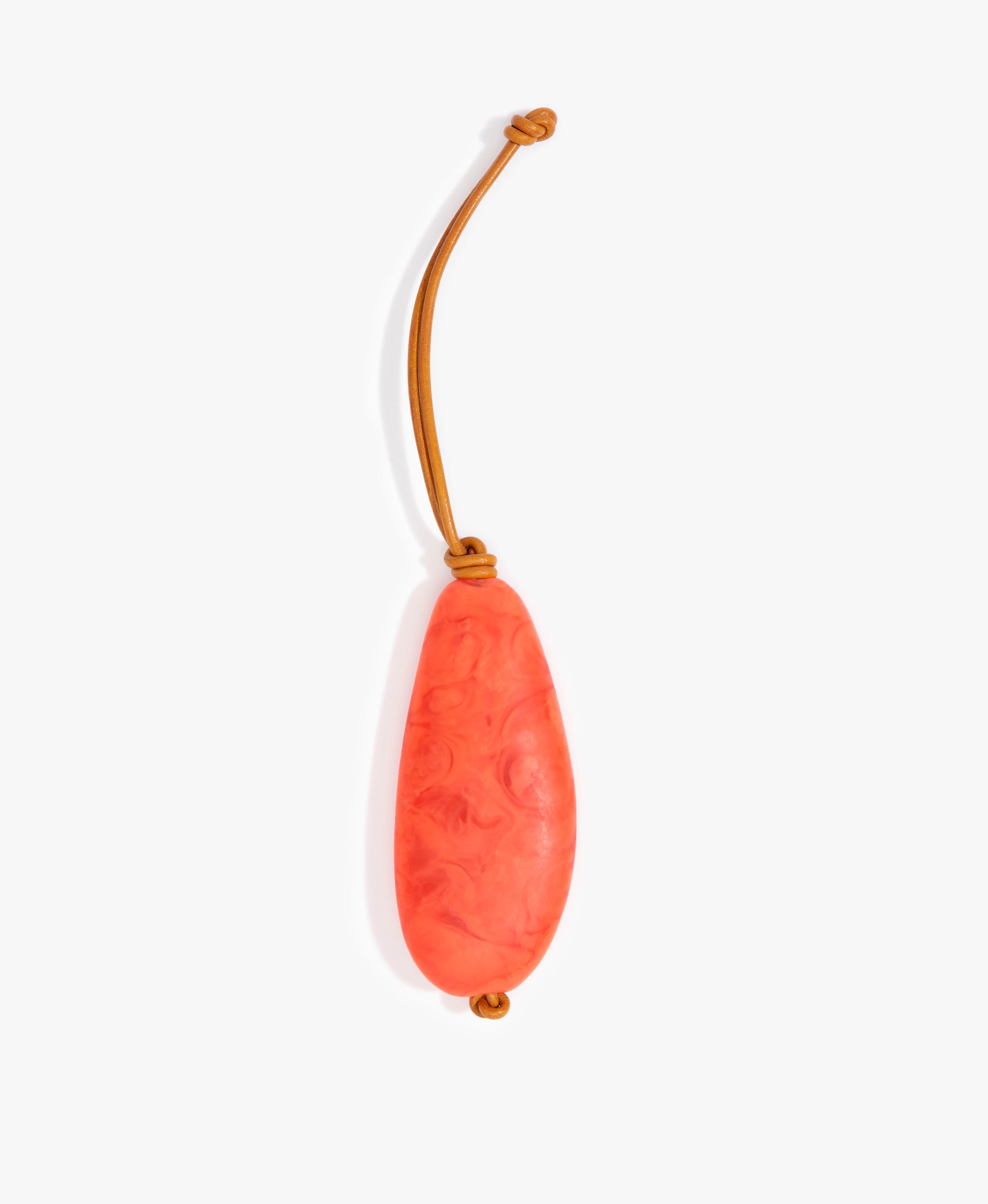 Dinosaur Designs Pebble Keyring Keychains in Lychee Colour resin 