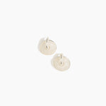 Dinosaur Designs Large Drift Link Earrings Earrings in Chalk Swirl Colour resin with Silver-Plated Brass Material