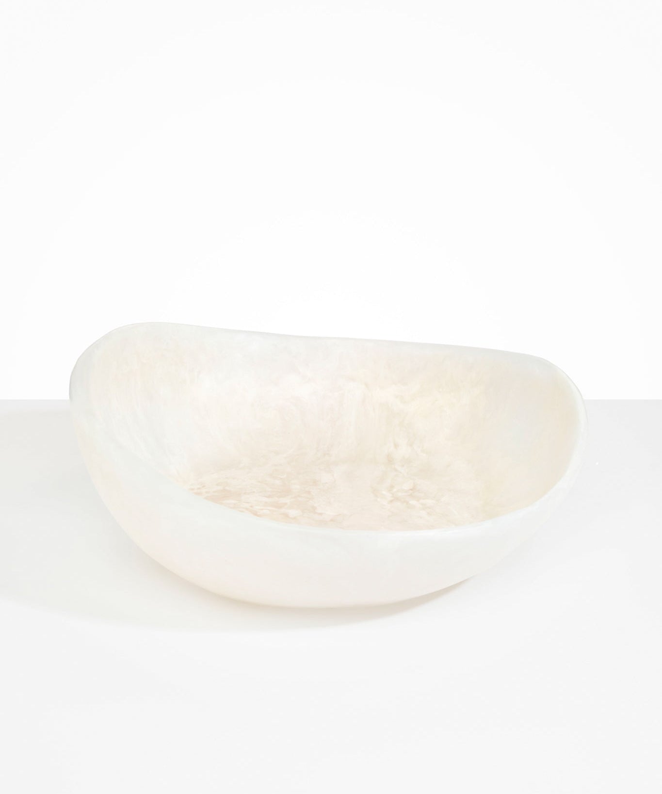 Dinosaur Designs Large Flow Bowl Bowls in Chalk Swirl Colour resin