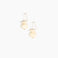 Dinosaur Designs Temple Earth Wire Earrings in Cream Colour resin with Gold-Filled Material