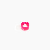 Dinosaur Designs Cube Ring Rings in Flamingo Colour resin with Wide Fit