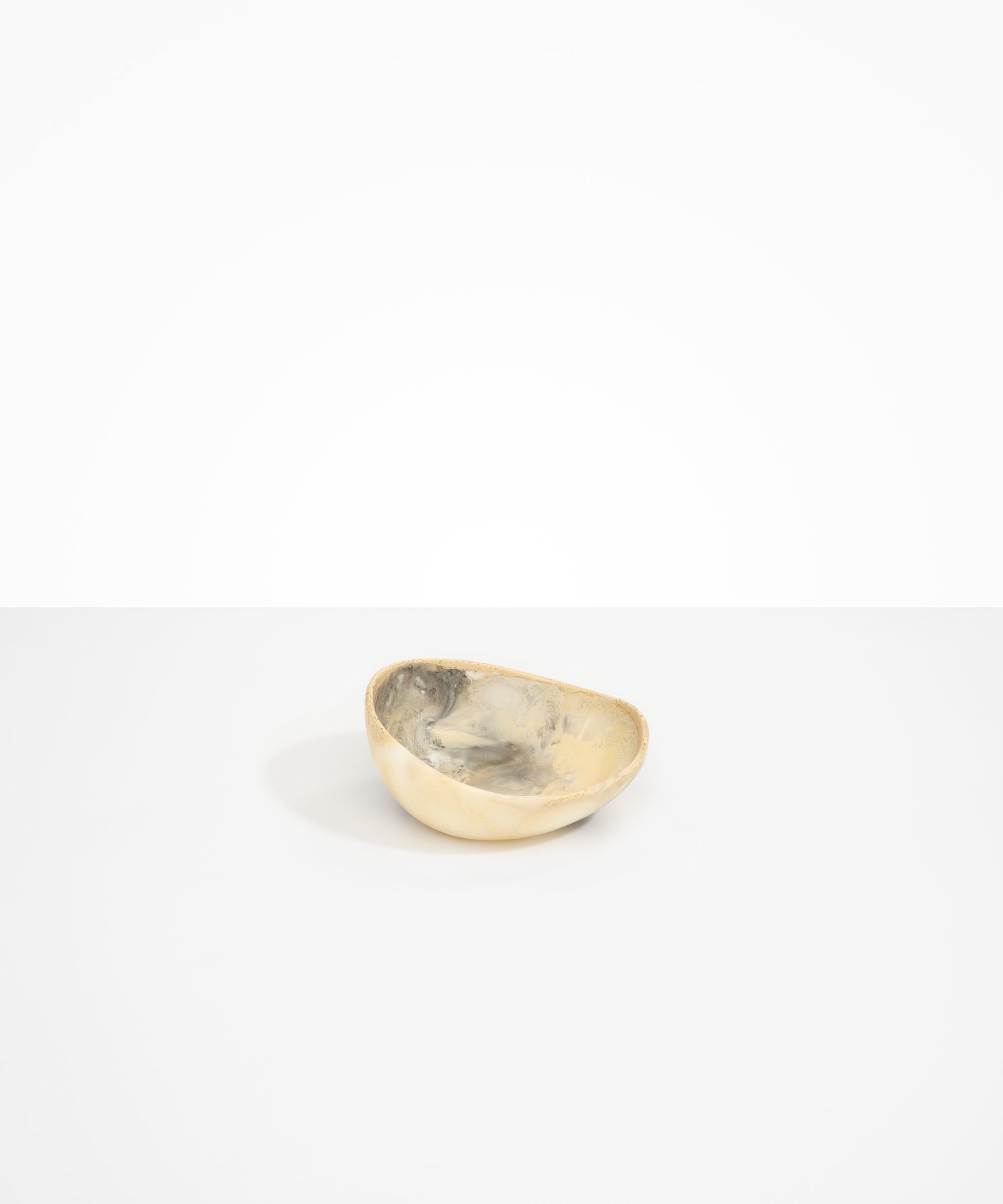 Dinosaur Designs Flow Dessert Bowl in Sandy Pearl Colour resin
