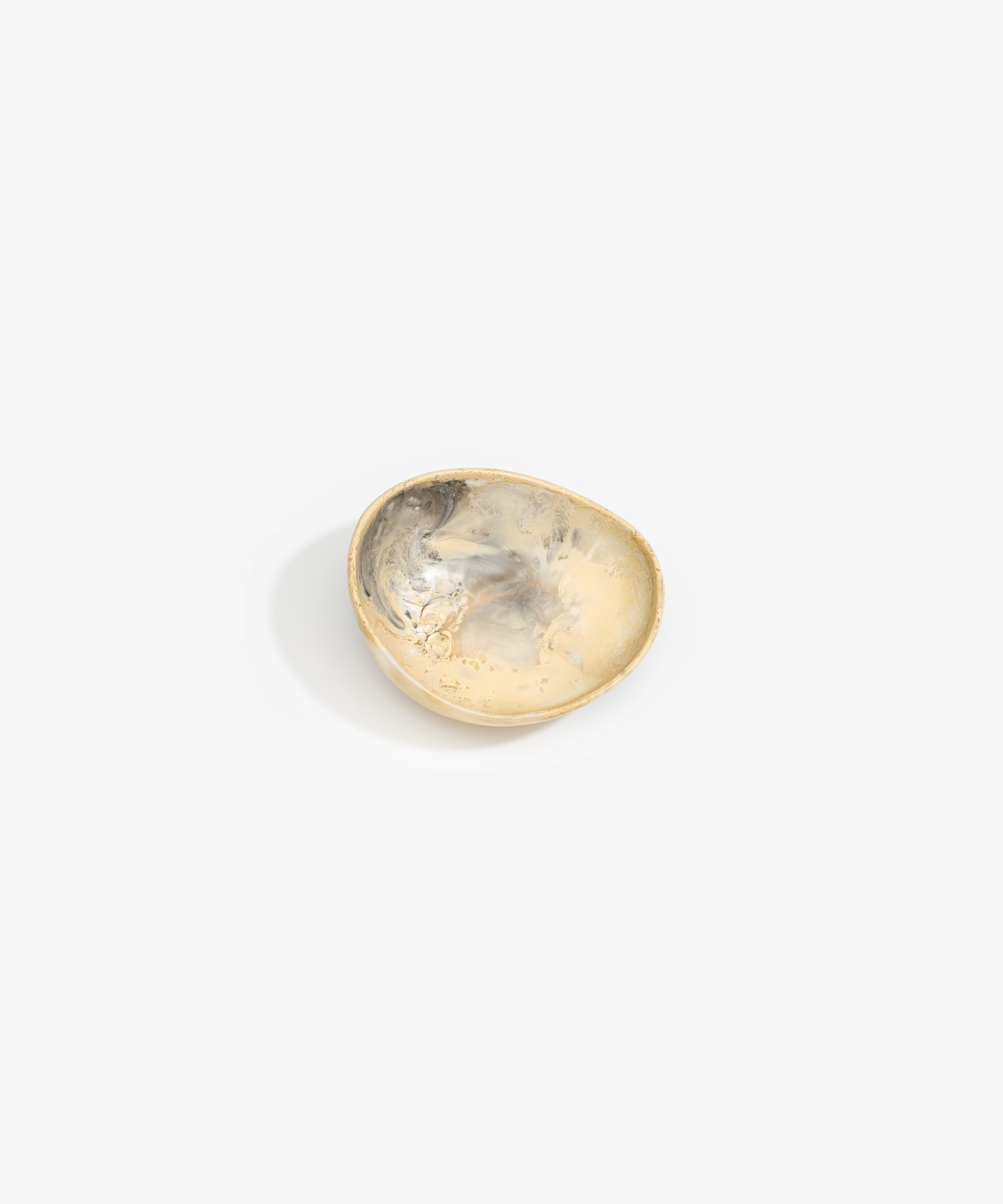 Dinosaur Designs Medium Organic Oval Bangle in Sandy Pearl Colour resin with Wide Fit.