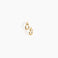 Dinosaur Designs and Alex & Trahanas Small Corda Earrings in Brass — polished gold-toned brass hoop earrings with interlinked twisted loop design