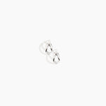 Dinosaur Designs and Alex & Trahanas Small Corda Earrings in Silver — polished silver-toned plated hoop earrings with interlinked twisted loop design
