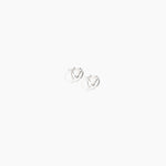 Dinosaur Designs and Alex & Trahanas Small Corda Earrings in Silver — polished silver-toned plated hoop earrings with interlinked twisted loop design.