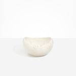 Dinosaur Designs Large Beetle Bowl in Chalk Swirl — handcrafted off-white resin bowl with rounded organic form and pinched open rim