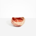 Dinosaur Designs Large Beetle Bowl in Rust — handcrafted terracotta red and cream resin bowl with rounded organic form and pinched open rim