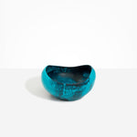 Dinosaur Designs Large Beetle Bowl in Turquoise — handcrafted teal blue resin bowl with rounded organic form and pinched open rim